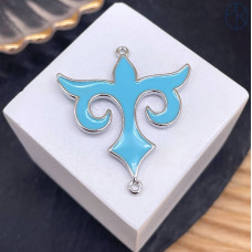 Коннектор национальный №51, цвет серебро 35 мм