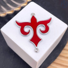 Коннектор национальный №52, цвет серебро 35 мм