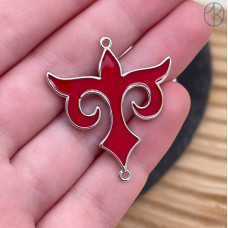 Коннектор национальный №52, цвет серебро 35 мм