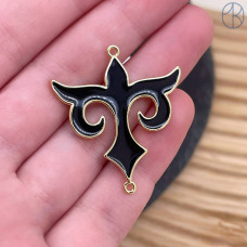 Коннектор национальный №53, цвет золото 35 мм