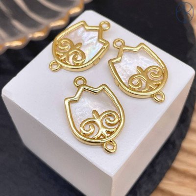 Коннектор национальный №54, цвет золото 16 мм