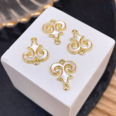 Коннектор национальный №56, цвет золото 11 мм