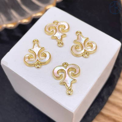 Коннектор национальный №56, цвет золото 11 мм