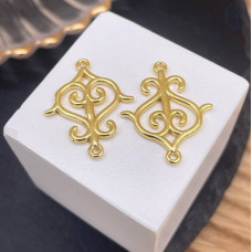 Коннектор национальный №57, цвет золото 24 мм