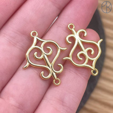 Коннектор национальный №57, цвет золото 24 мм