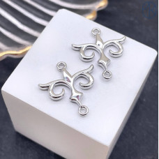 Коннектор национальный №7, цвет серебро 21х20 мм