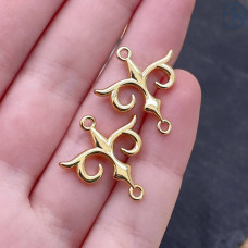 Коннектор национальный №7, цвет золото 21х20 мм