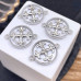Коннектор национальный №79, цвет серебро 15 мм