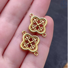 Коннектор национальный №9, цвет золото 14 мм