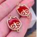 Коннектор национальный №91, цвет золото 16 мм