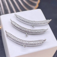 Коннектор палочка, цвет серебро 28х4 мм