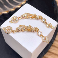 Коннектор рыба, цвет золото 46 мм