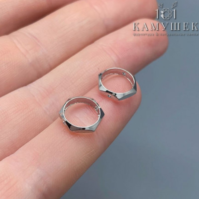 Коннектор шестигранник, цвет серебро 11,5 мм