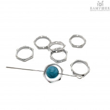 Коннектор шестигранник, цвет серебро 14 мм 