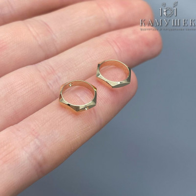 Коннектор шестигранник, цвет золото 11,5 мм