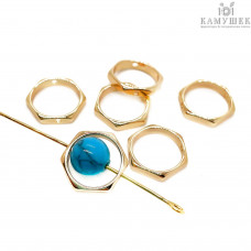 Коннектор шестигранник, цвет золото 14 мм 