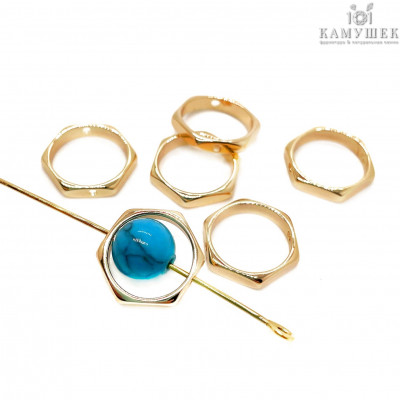 Коннектор шестигранник, цвет золото 14 мм 