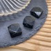 Коралл черный окаменелый квадрат огранка 18 мм