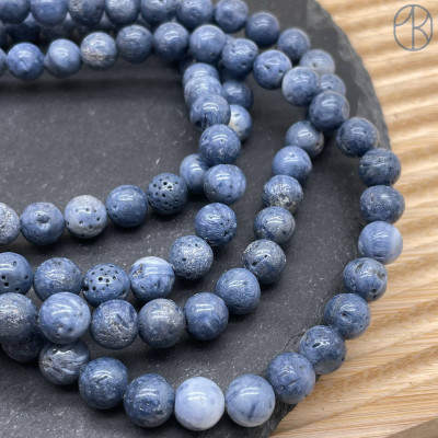 Коралл голубой губчатый 8 мм