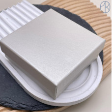 Коробка Бежевая перламутровая 9x9x3 см