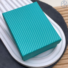 Коробка Бирюзовая точки 9x7x3 см