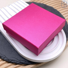 Коробка Фуксия перламутровая 9x9x3 см