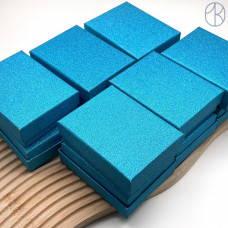 Коробка Голубая блестки 9x7x3 см упаковка 12 шт.