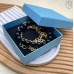 Коробка Голубая фактурная полосы 9*9*3см
