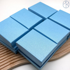 Коробка Голубая фактурная сетка 9x7x3 см упаковка 12 шт.