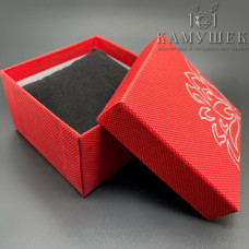 Коробка Красный Цветок черная подложка 9*9*5,5мм