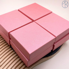Коробка Розовая перламутровая 9x9x3 см упаковка 12 шт.