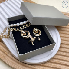 Коробка Серая полосы черная подложка 9*7*3см
