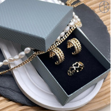 Коробка Серая точки 9x7x3 см упаковка 12 шт.