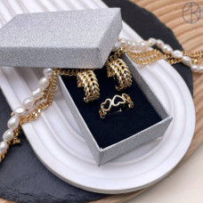 Коробка Серебро блестки 8х5х2 см