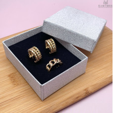 Коробка Серебро блестки 9х7х3 см 12 штук