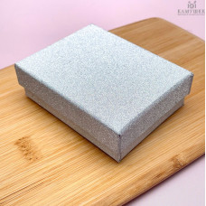 Коробка Серебро блестки 9х7х3 см
