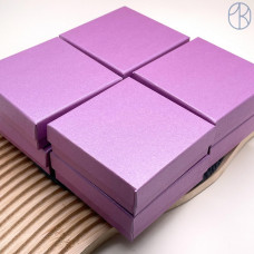 Коробка Сиреневая перламутровая 9x9x3 см упаковка 12 шт.