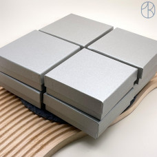 Коробка Светло-серая фактурная сетка 9x9x3 см упаковка 12 шт.