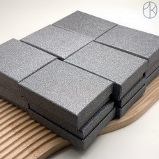 Коробка Темно-серая блестки 9x7x3 см упаковка 12 шт.