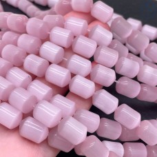 Кошачий глаз (стекло) бочонок розовый 14 мм
