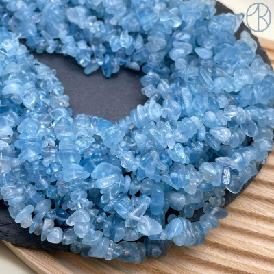 Крошка Аквамарин №1 ширина бусин ~ 7-11 мм