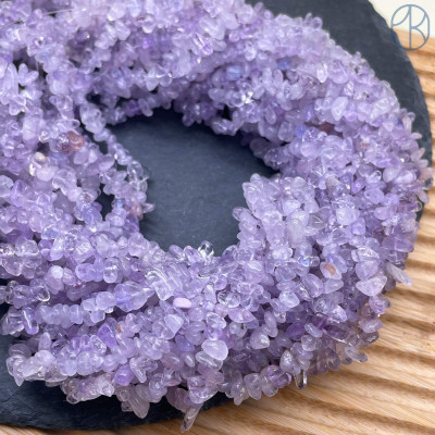 Крошка Аметист лавандовый ширина бусин ~ 4-6 мм