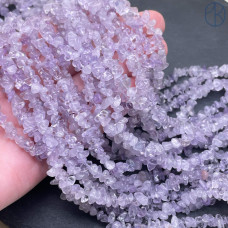 Крошка Аметист лавандовый ширина бусин ~ 4-6 мм