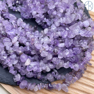 Крошка Аметист лавандовый ширина бусин ~ 7-9 мм