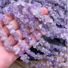 Крошка Аметист лавандовый ширина бусин ~ 7-9 мм
