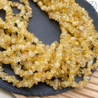 Крошка Цитрин ширина бусин ~ 7-9 мм