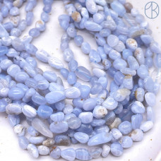 Крошка голубой агат (Сапфирин) галтовка ~ 6-8 мм