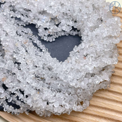 Крошка Горный хрусталь ширина бусин ~ 4-6 мм