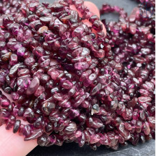 Крошка Гранат фиолетовый ширина бусин ~ 3-5 мм