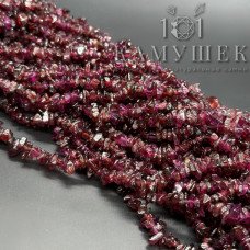 Крошка Гранат фиолетовый ширина бусин ~ 4-6мм